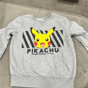 Crew neck Pikachu soft fleece